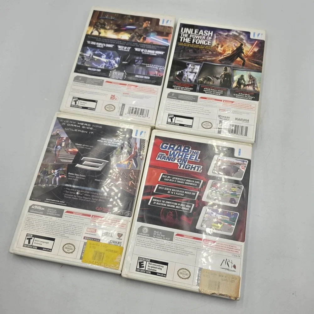 Nintendo Wii 4 Games Star Wars The Force 1 & 2 Gt Pro Series Spiderman 3 Complet